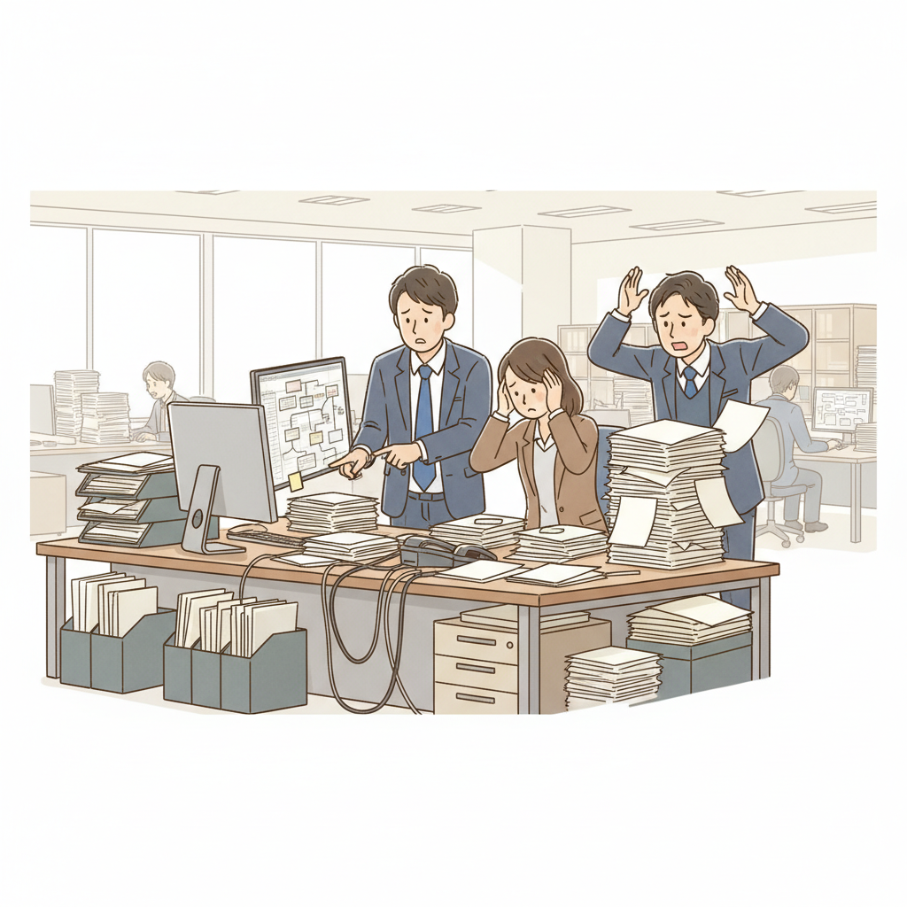課題シーンのイラスト