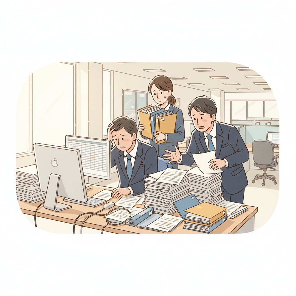 課題シーンのイラスト