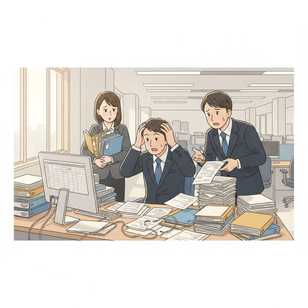 課題シーンのイラスト
