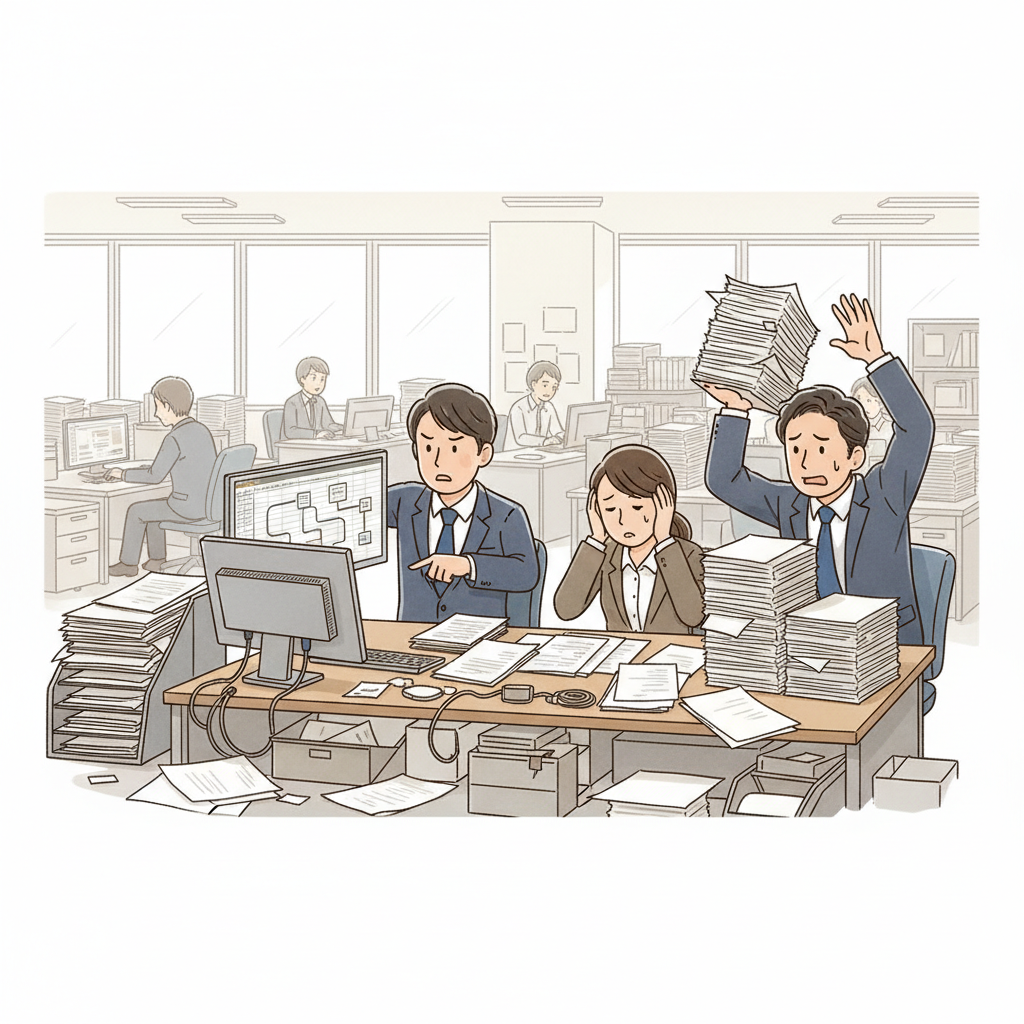 課題シーンのイラスト