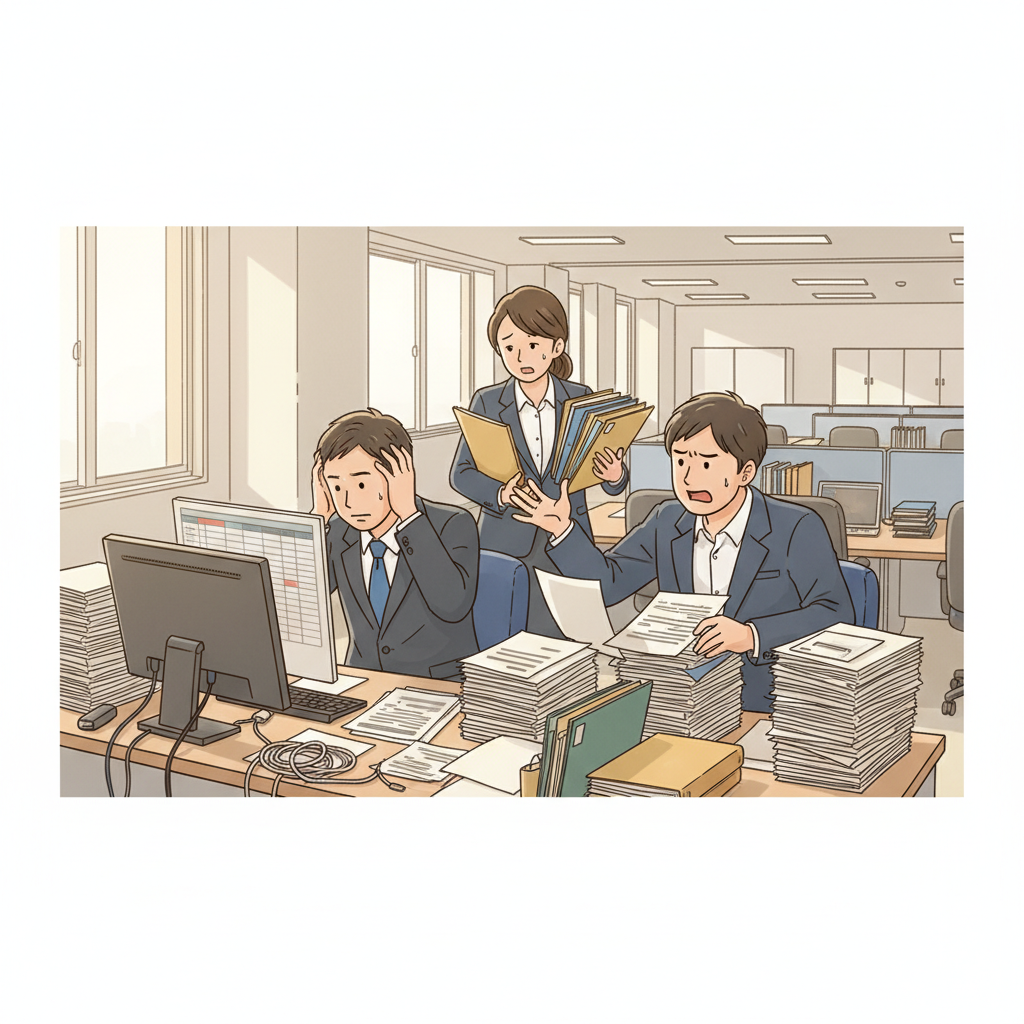 課題シーンのイラスト