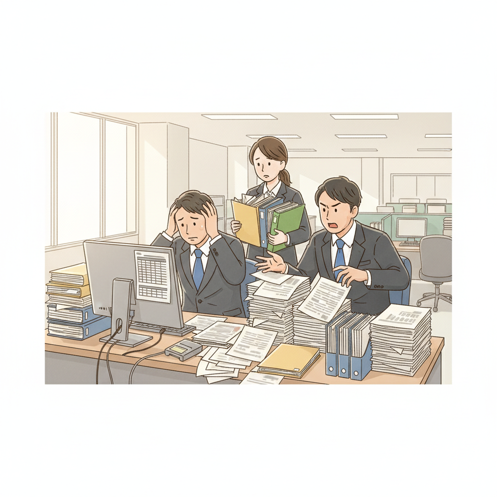 課題シーンのイラスト