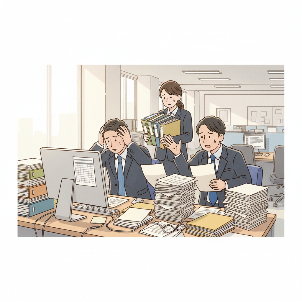 課題シーンのイラスト
