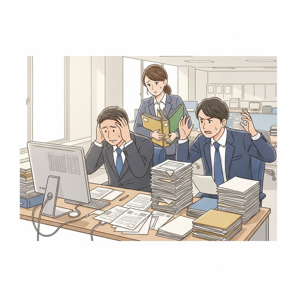 課題シーンのイラスト