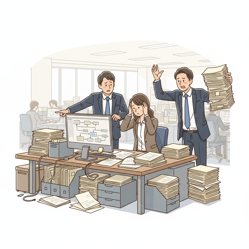 課題シーンのイラスト