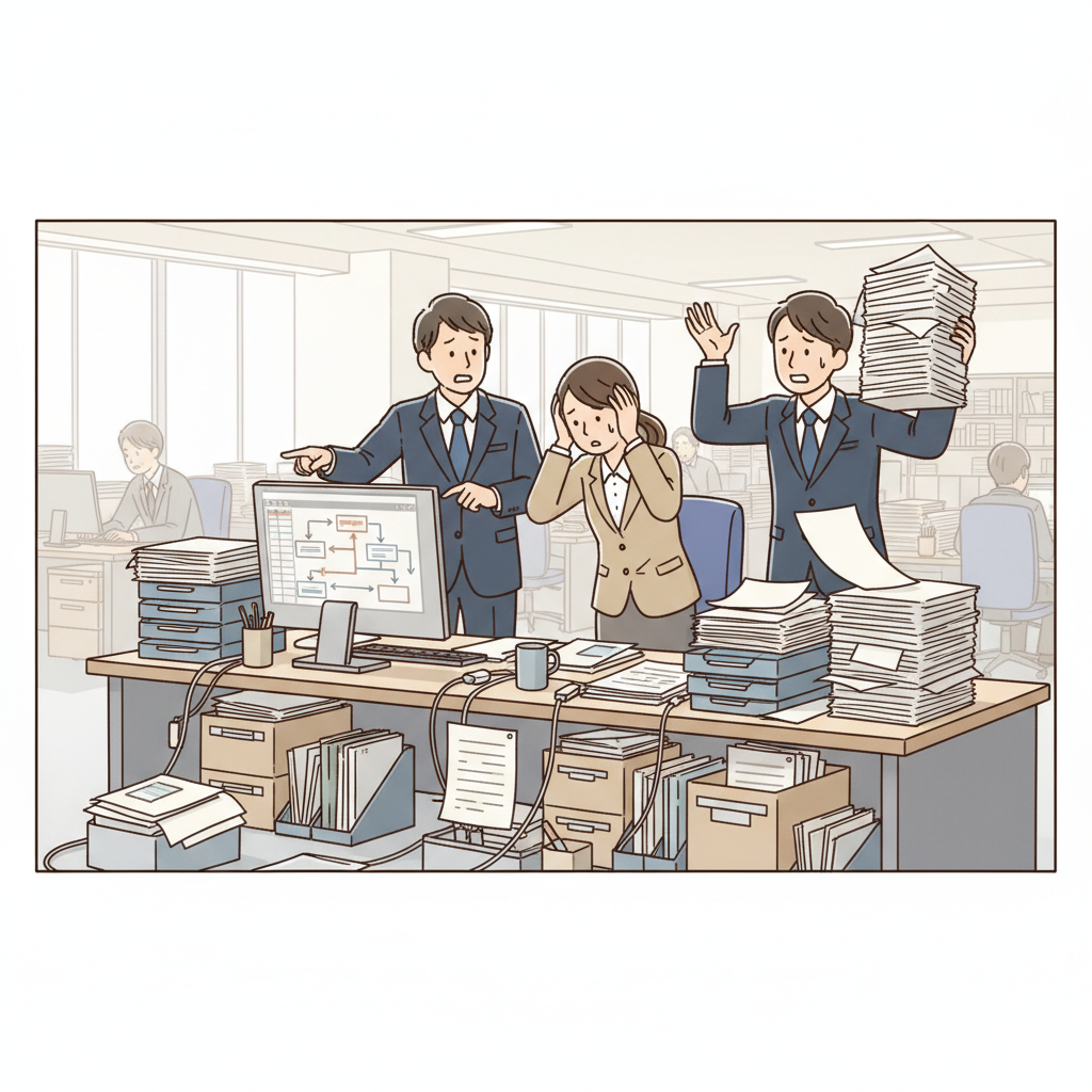 課題シーンのイラスト