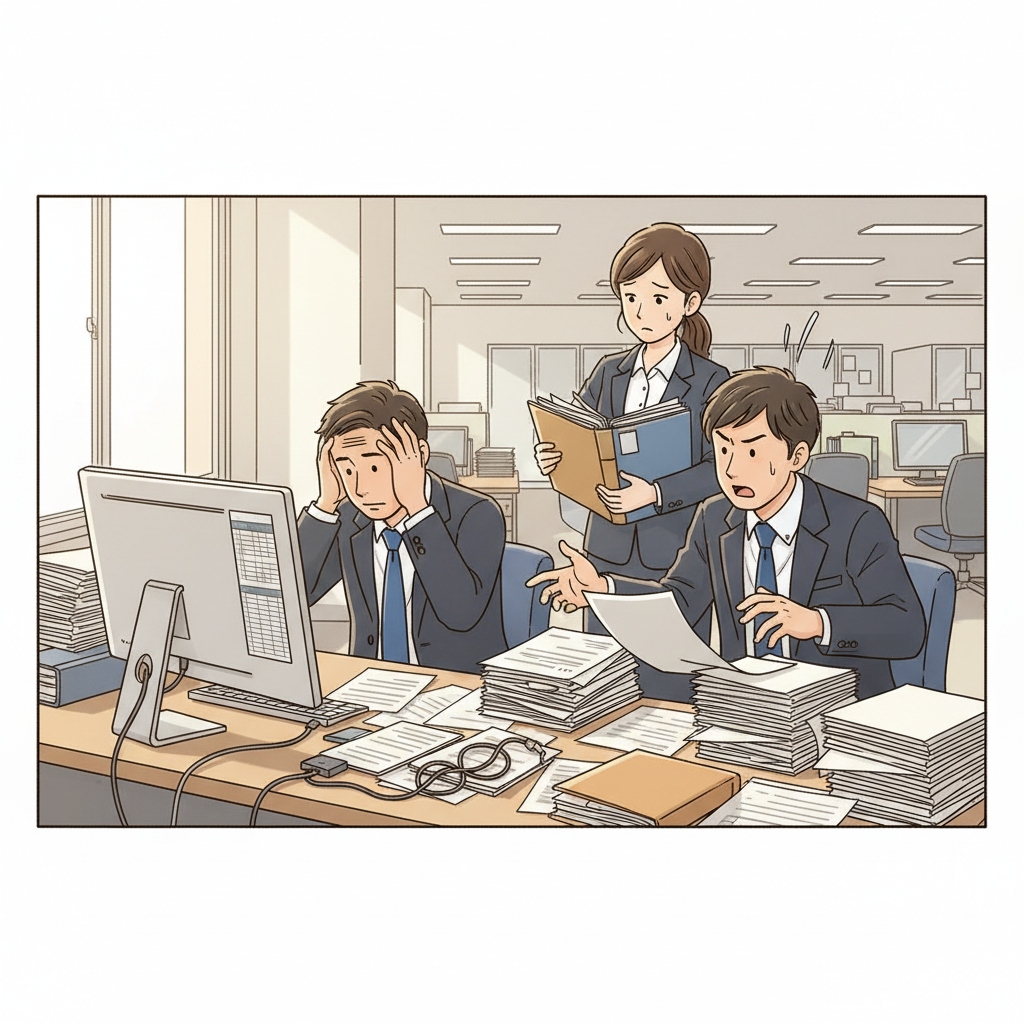 課題シーンのイラスト