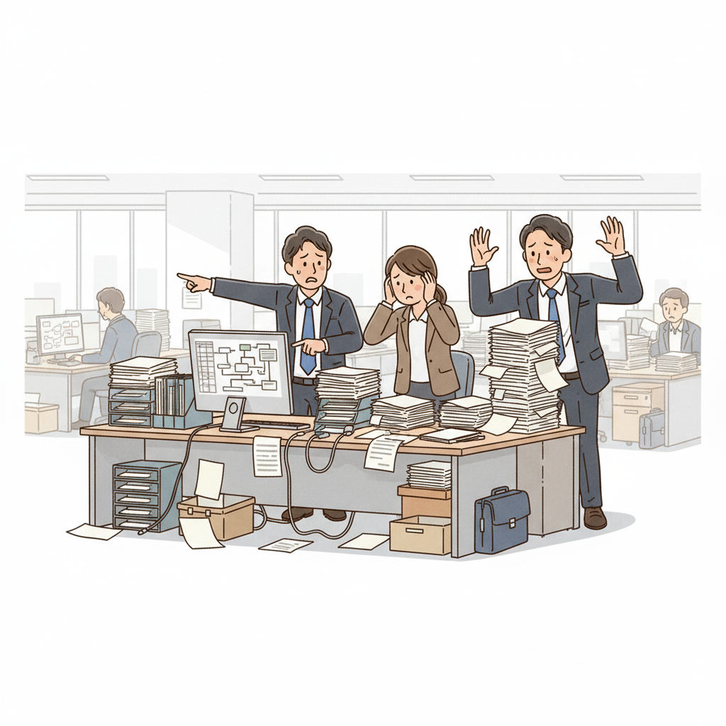 課題シーンのイラスト