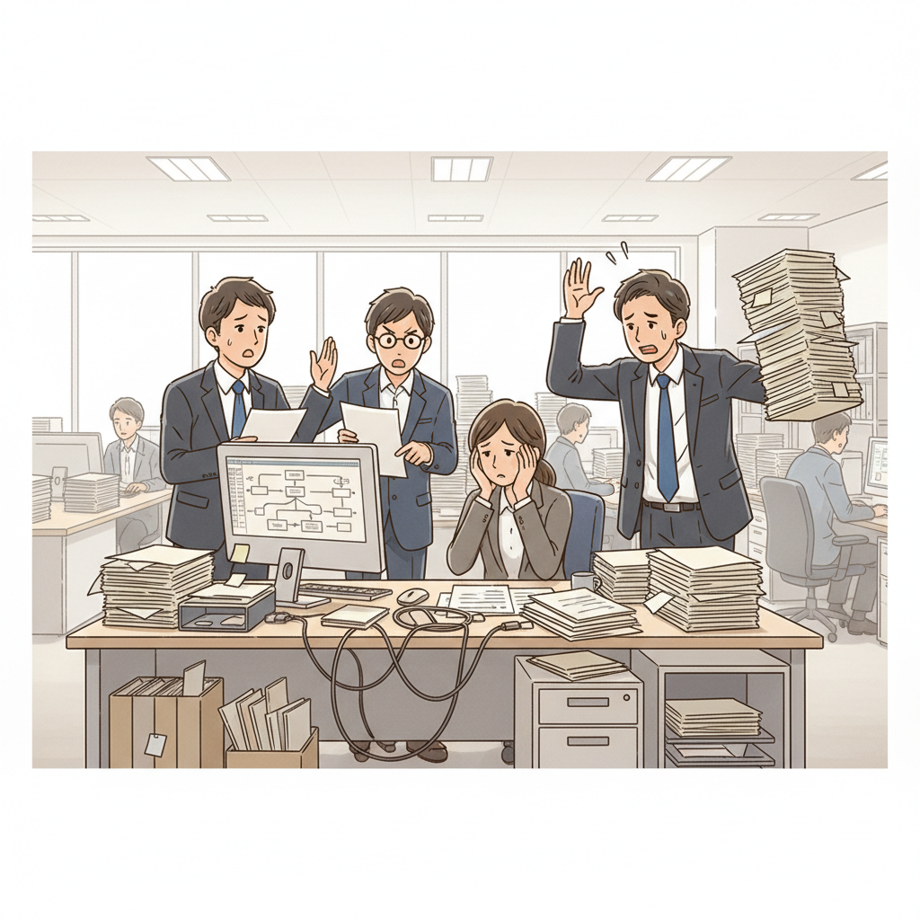 課題シーンのイラスト