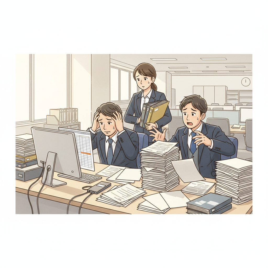 課題シーンのイラスト