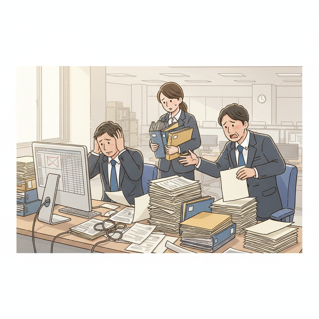課題シーンのイラスト