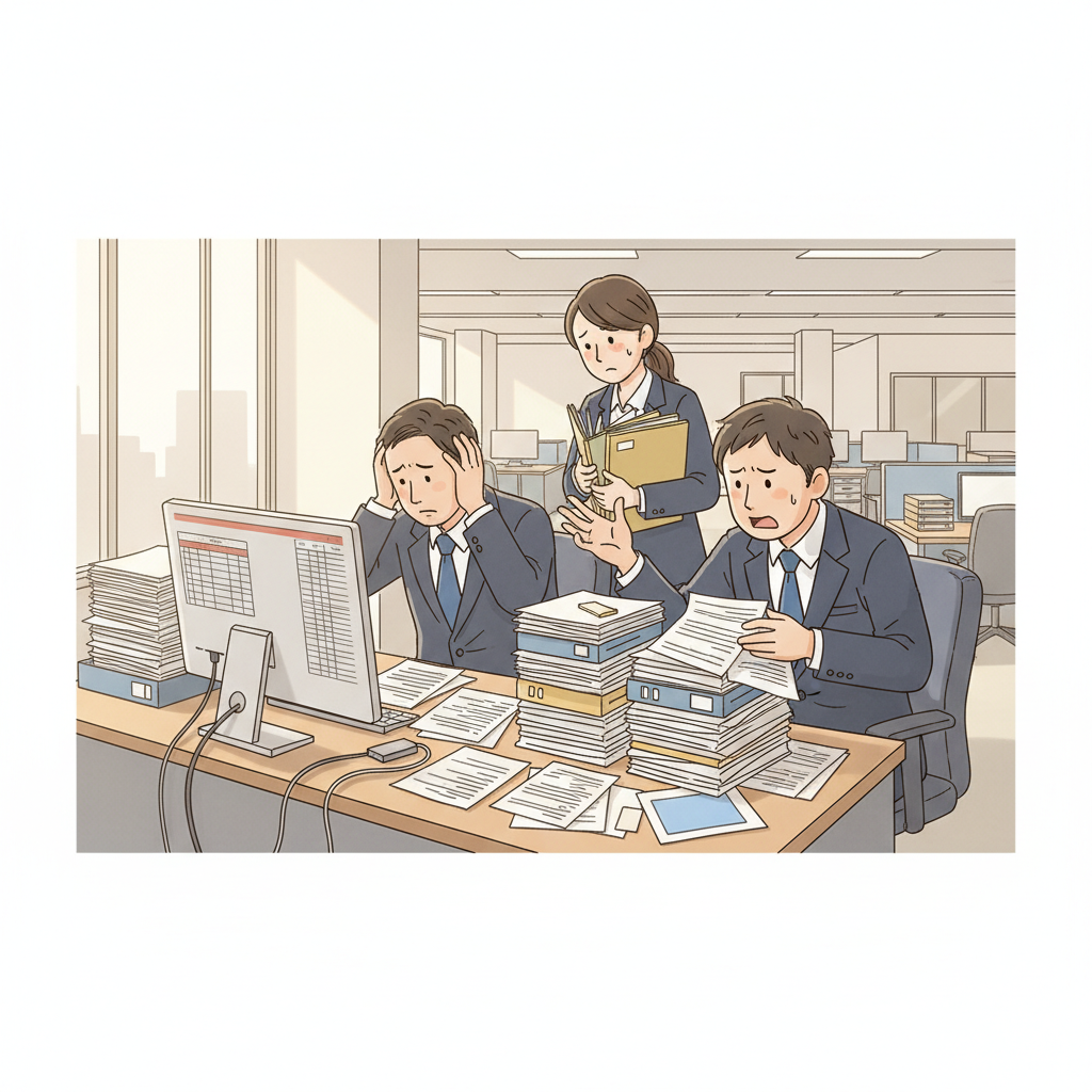 課題シーンのイラスト