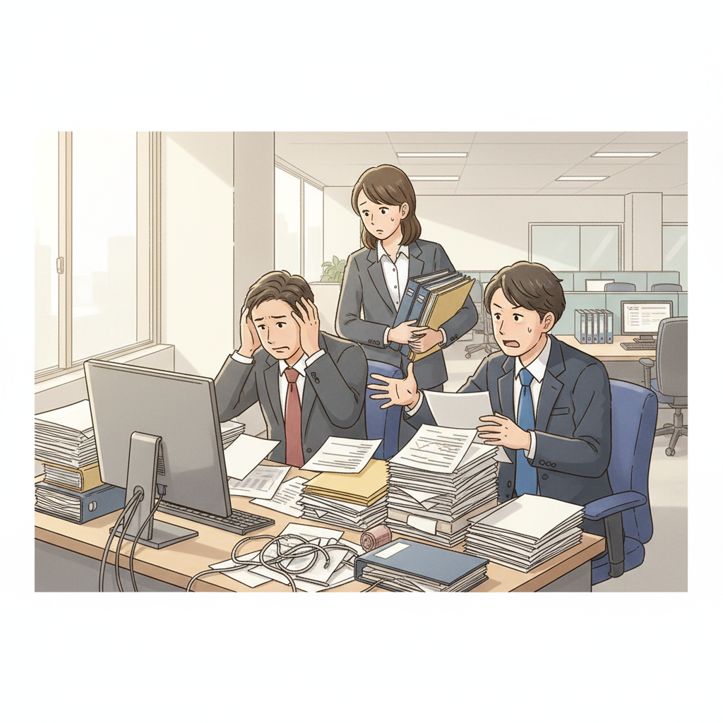 課題シーンのイラスト