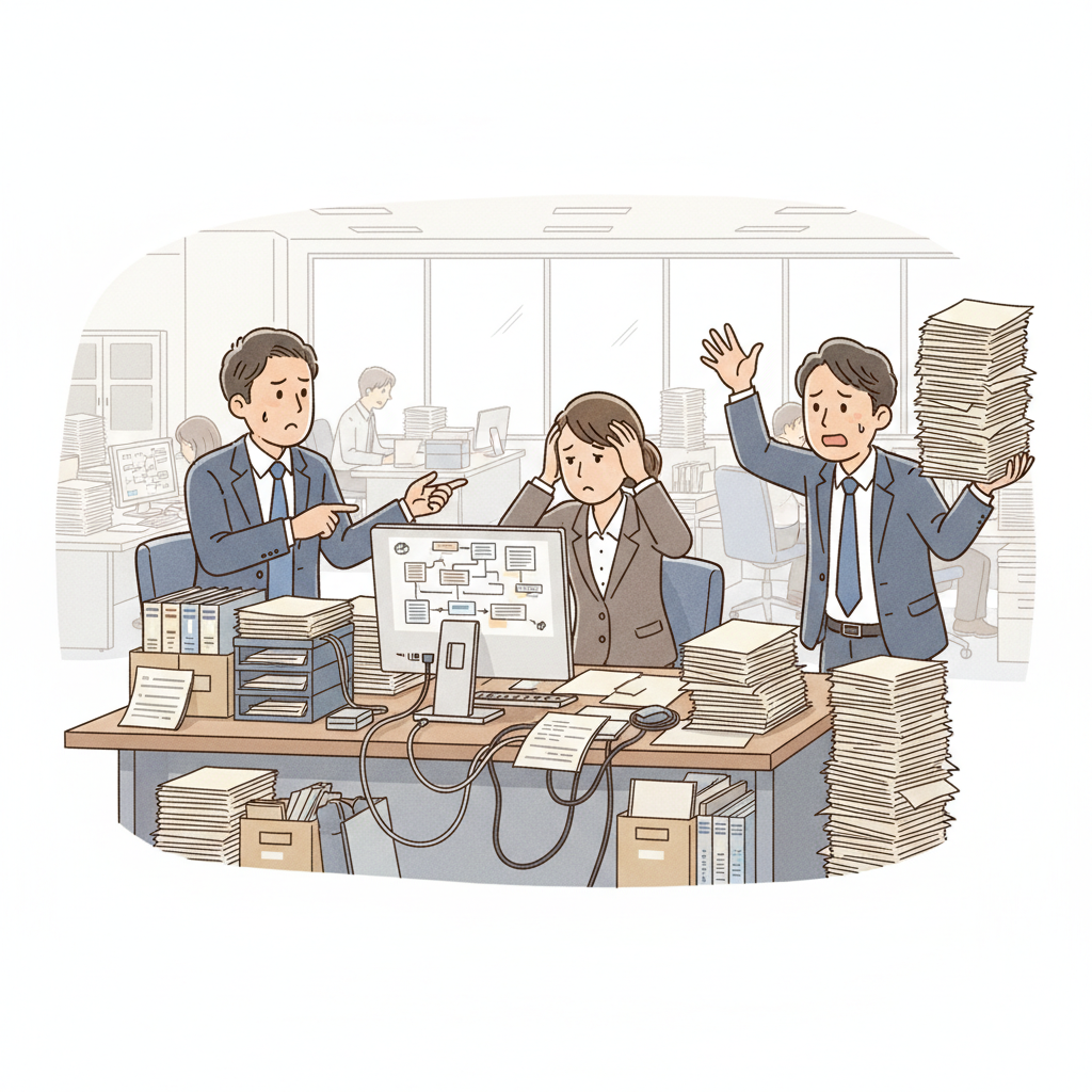 課題シーンのイラスト