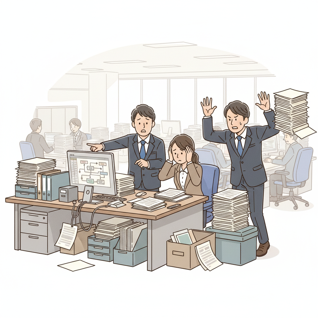 課題シーンのイラスト