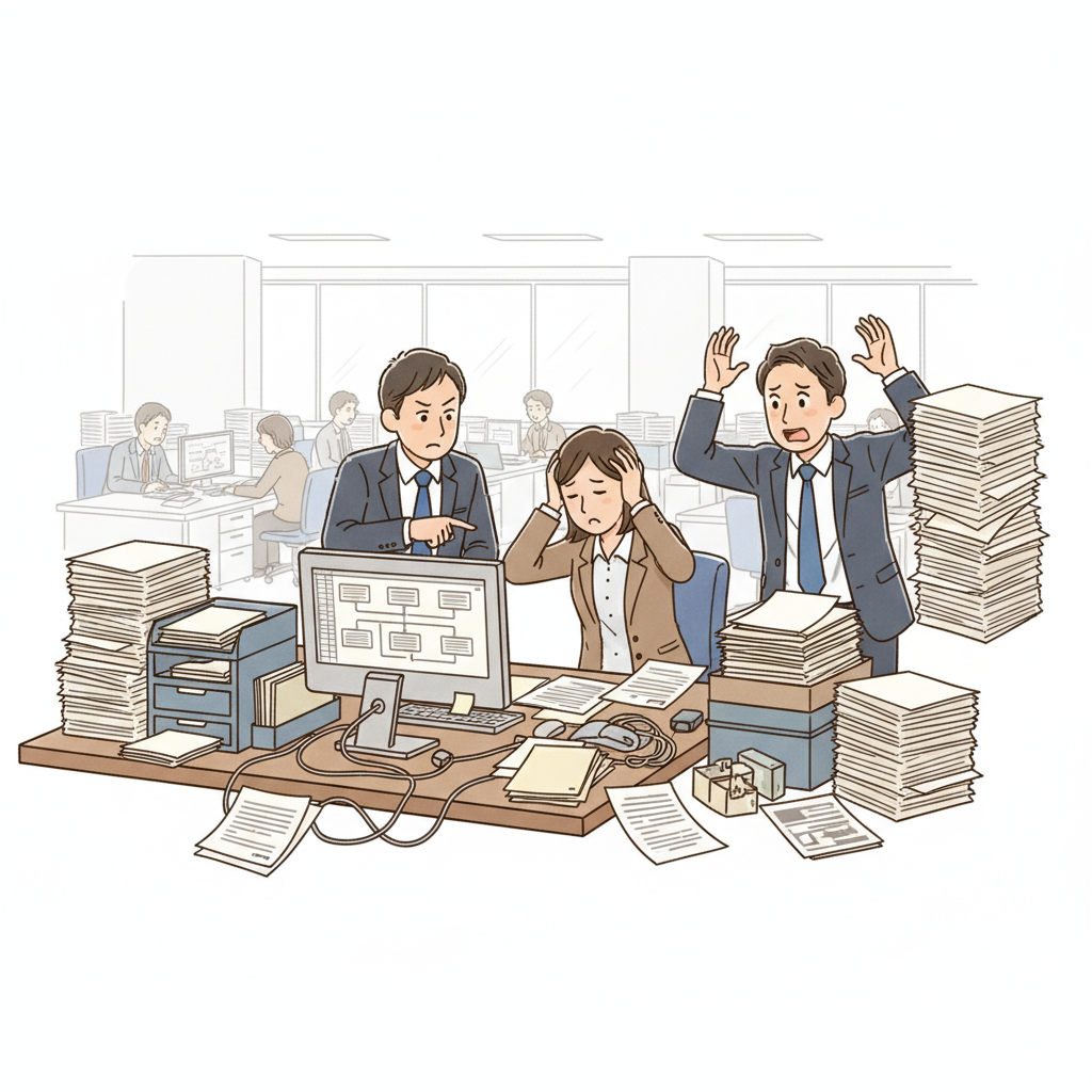 課題シーンのイラスト