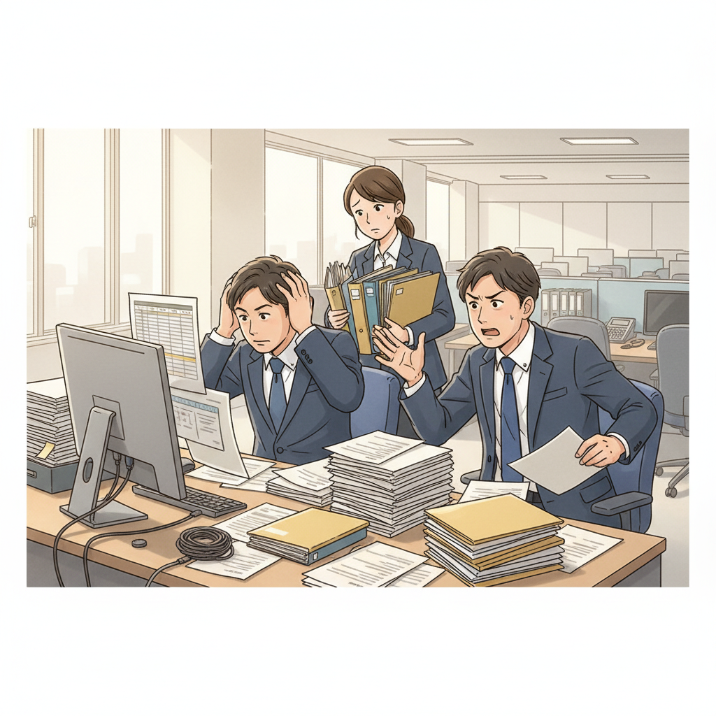 課題シーンのイラスト