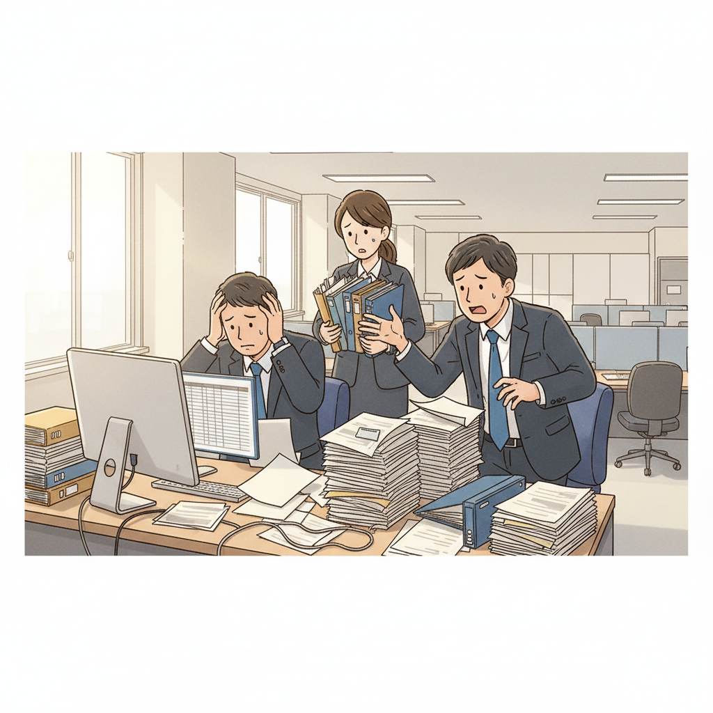 課題シーンのイラスト