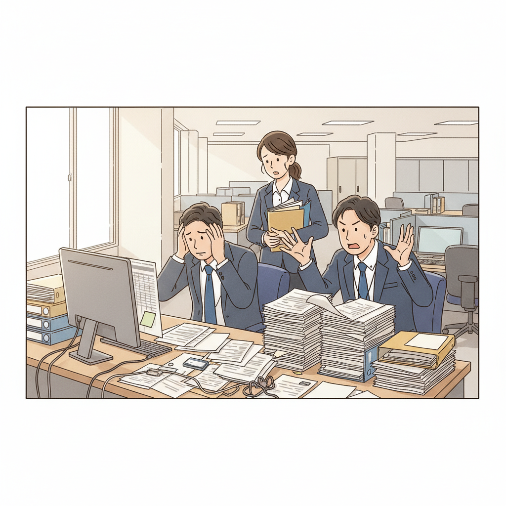 課題シーンのイラスト