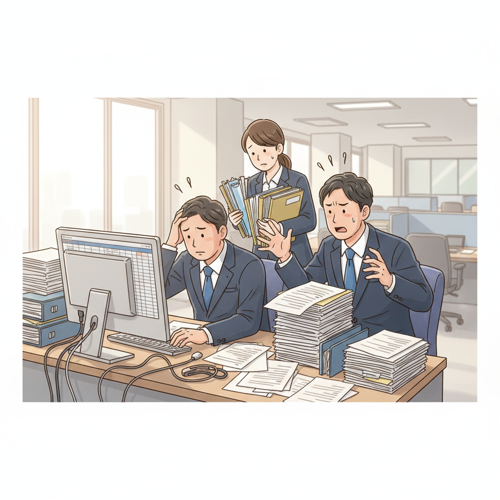 課題シーンのイラスト