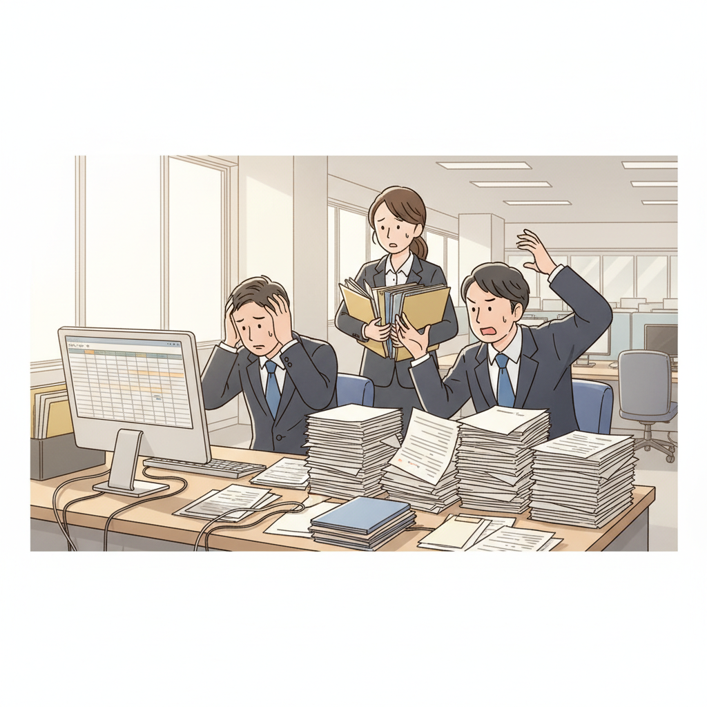 課題シーンのイラスト