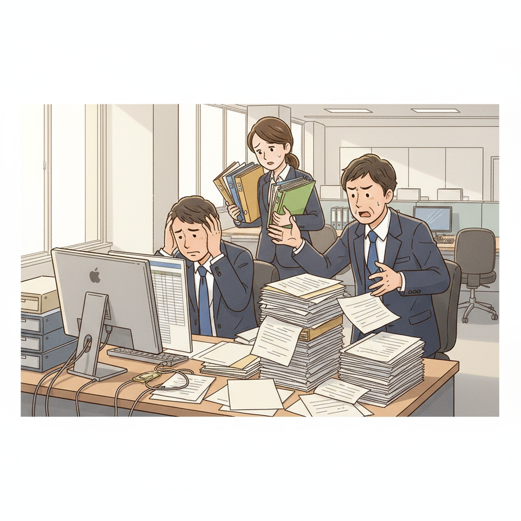 課題シーンのイラスト
