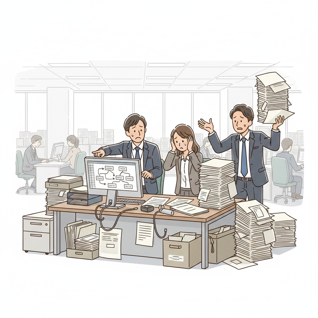 課題シーンのイラスト