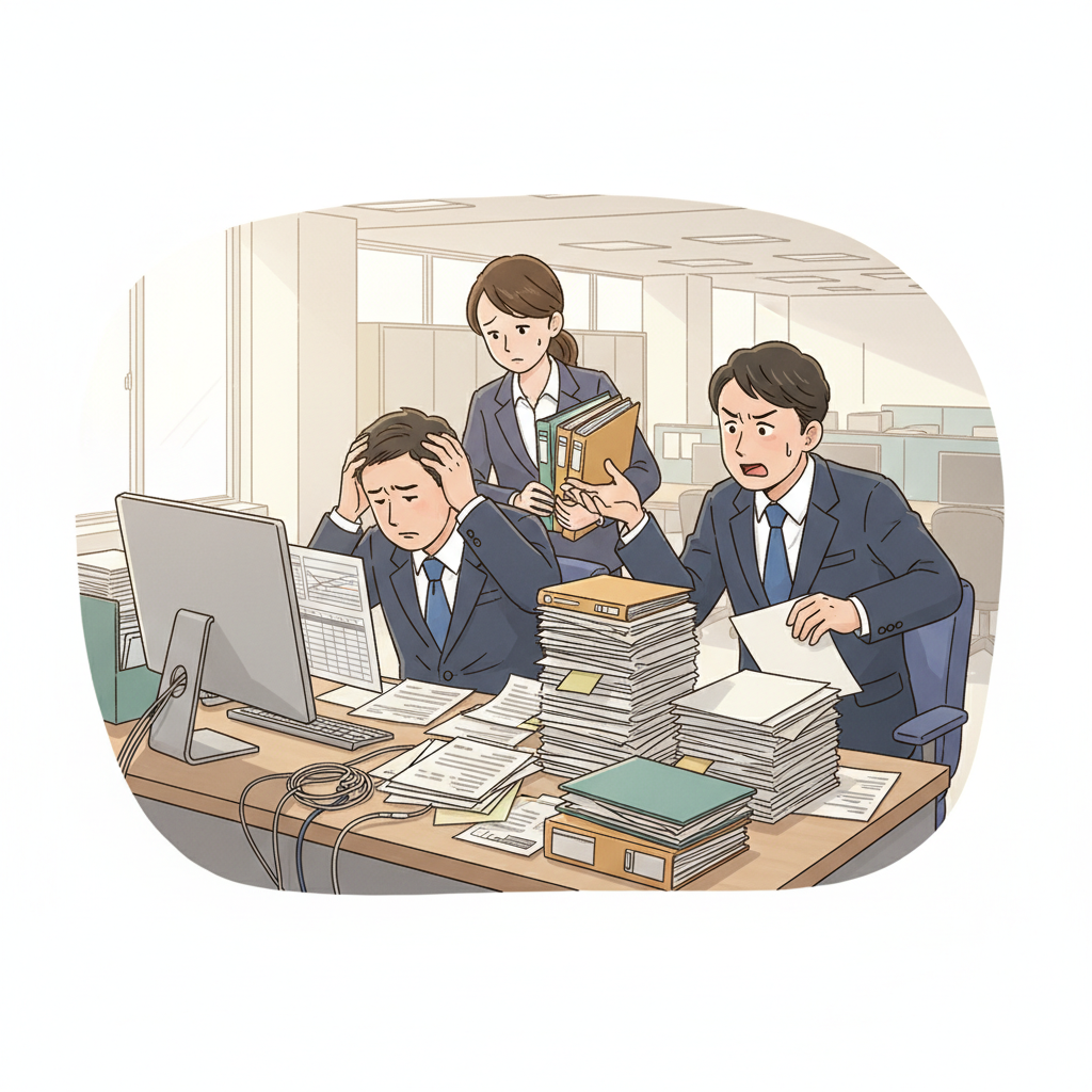 課題シーンのイラスト