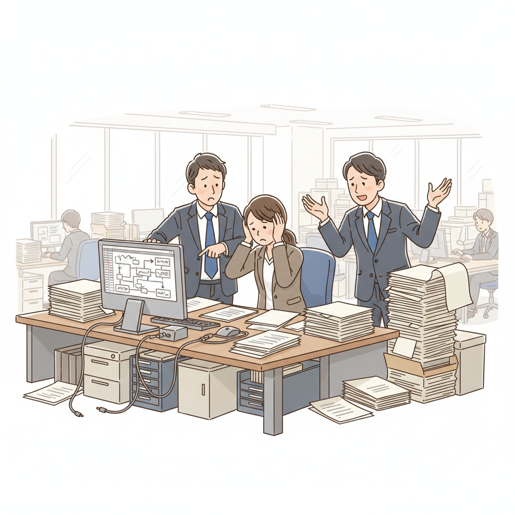 課題シーンのイラスト
