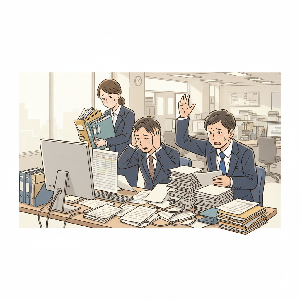 課題シーンのイラスト