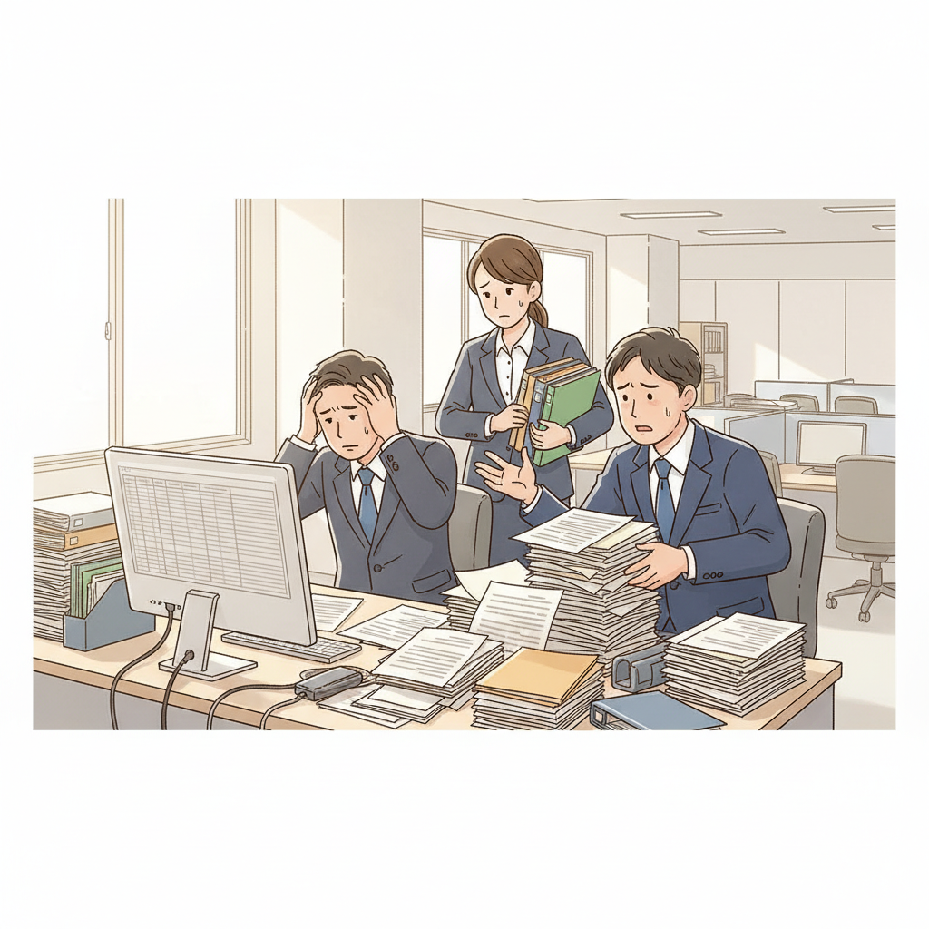 課題シーンのイラスト
