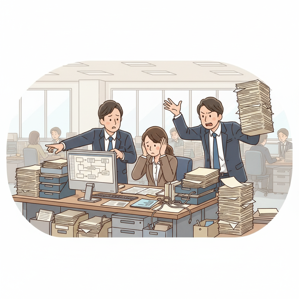 課題シーンのイラスト