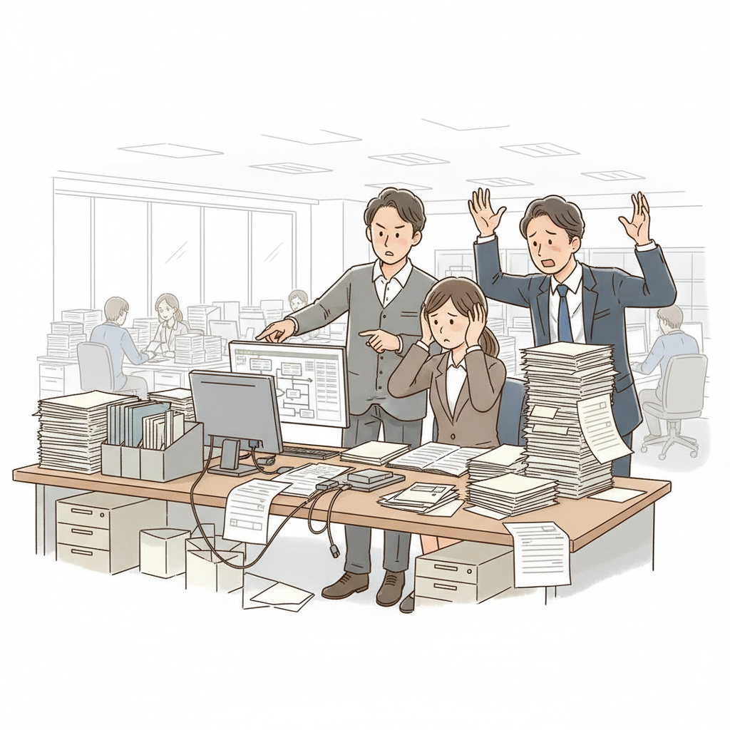 課題シーンのイラスト