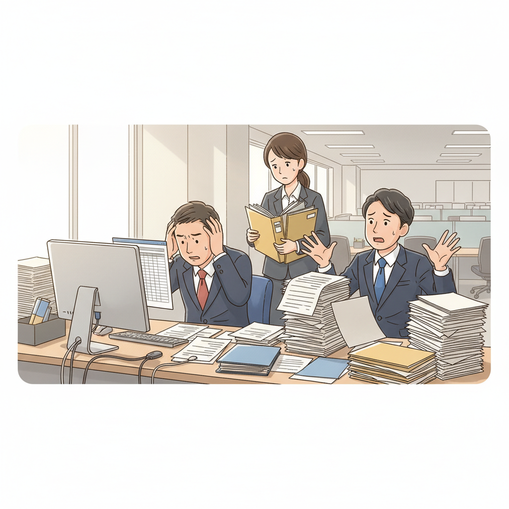 課題シーンのイラスト