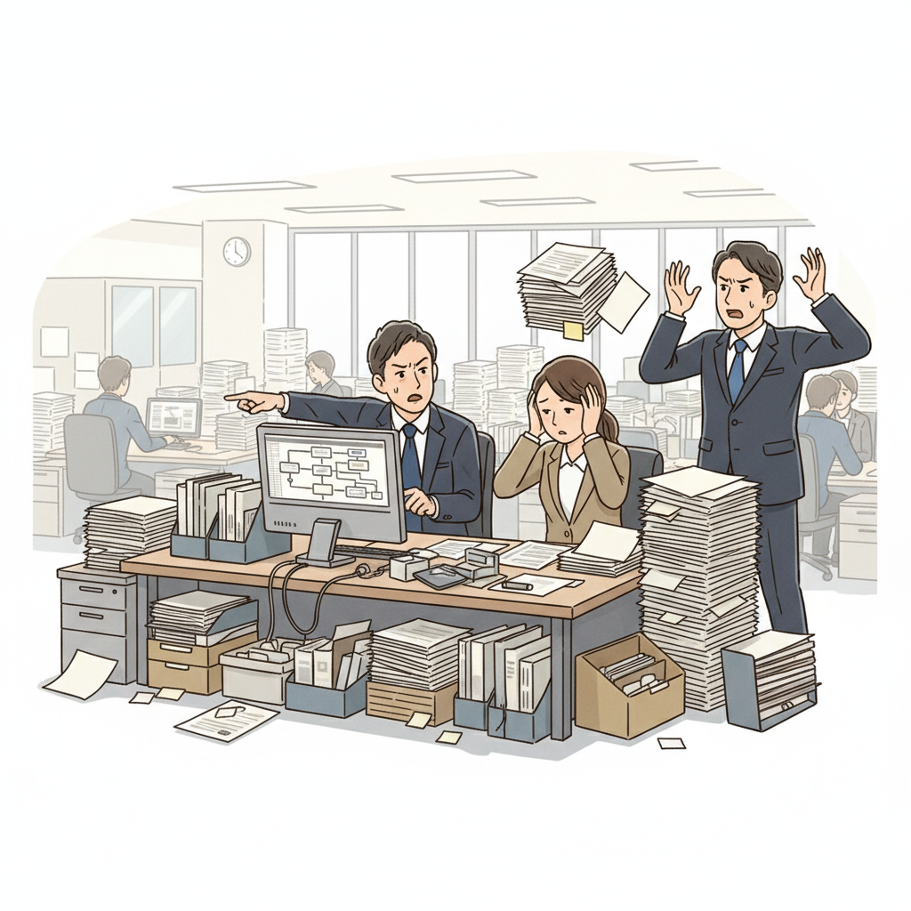 課題シーンのイラスト