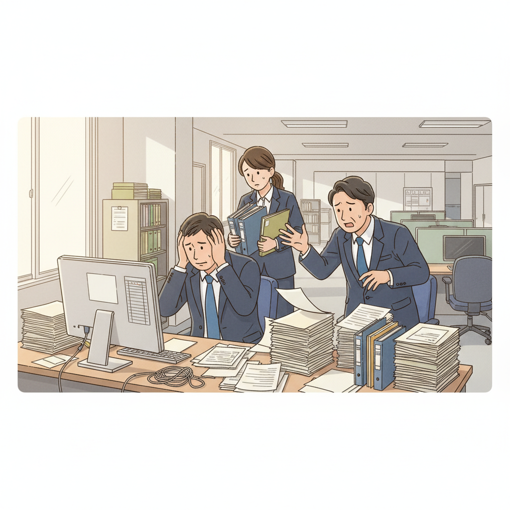課題シーンのイラスト