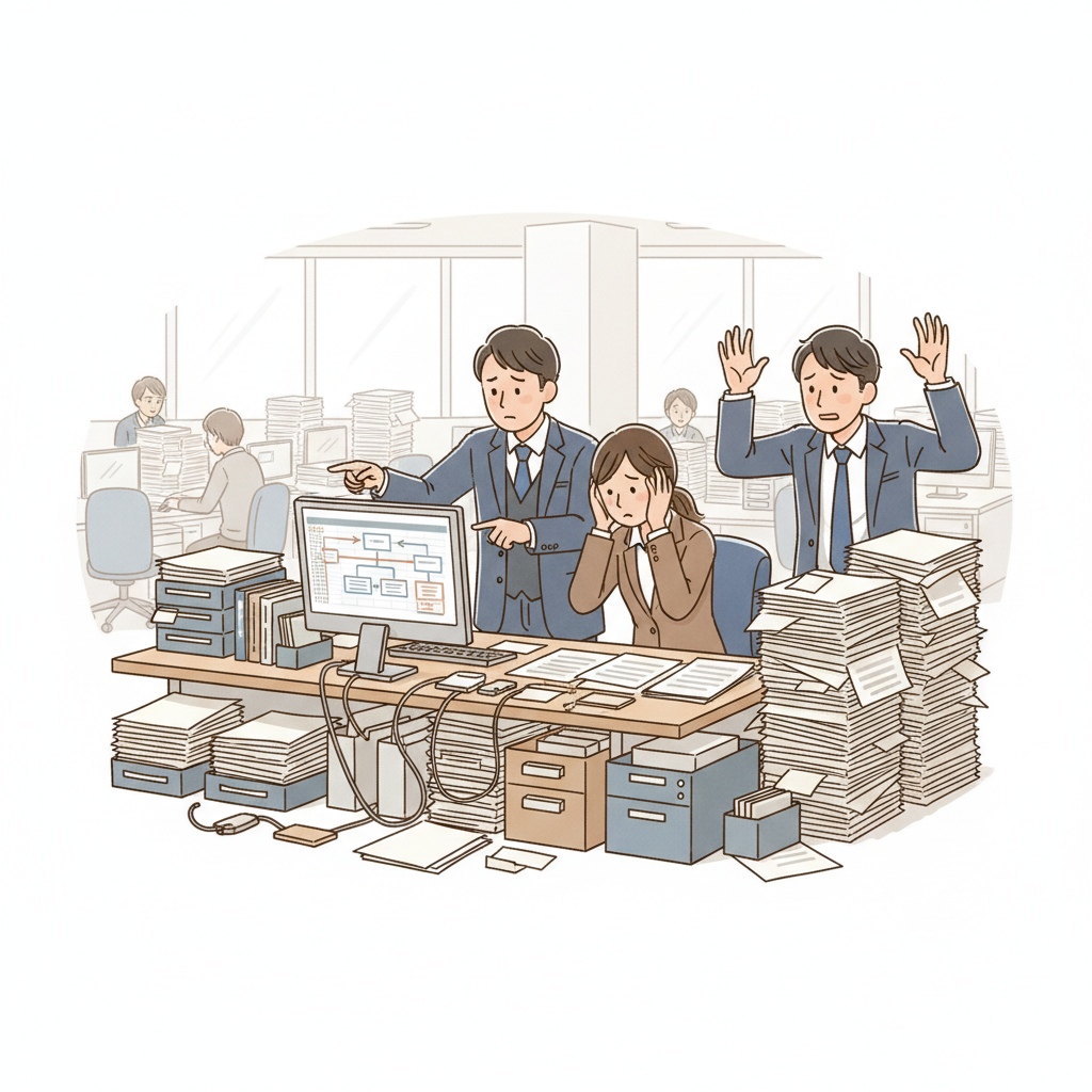 課題シーンのイラスト