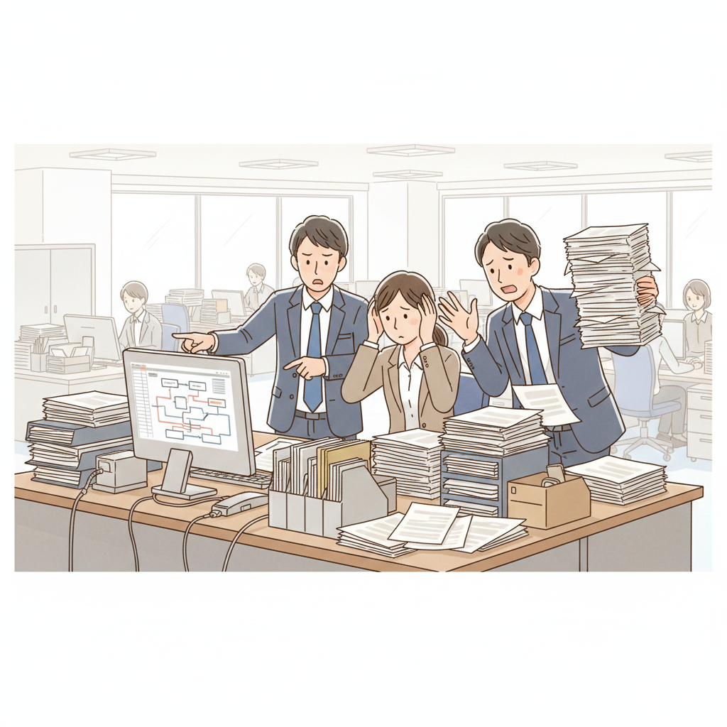 課題シーンのイラスト