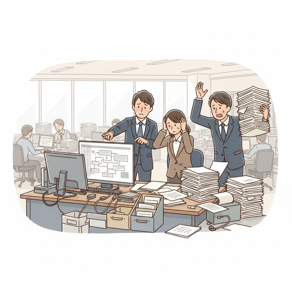 課題シーンのイラスト