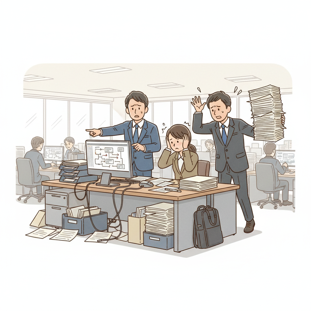 課題シーンのイラスト