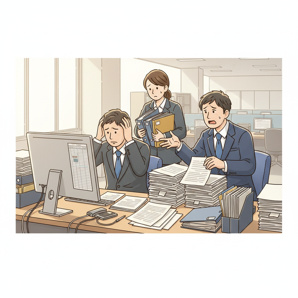 課題シーンのイラスト