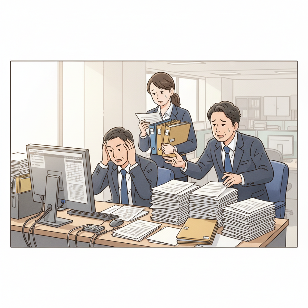 課題シーンのイラスト