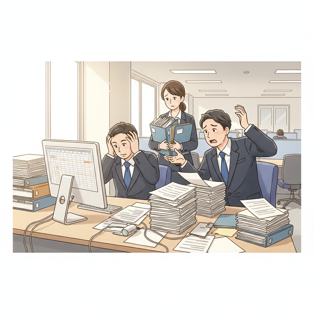 課題シーンのイラスト