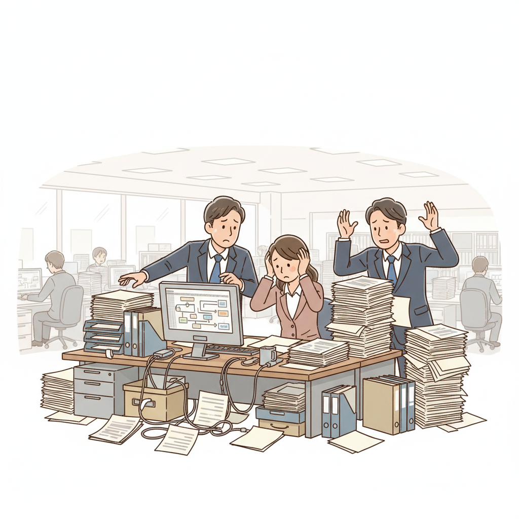 課題シーンのイラスト