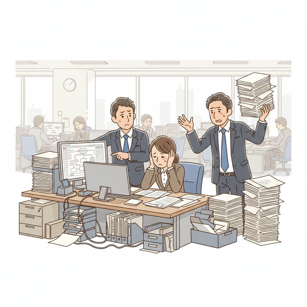 課題シーンのイラスト