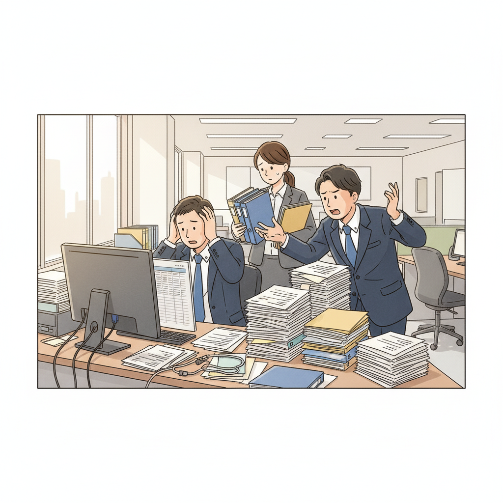 課題シーンのイラスト