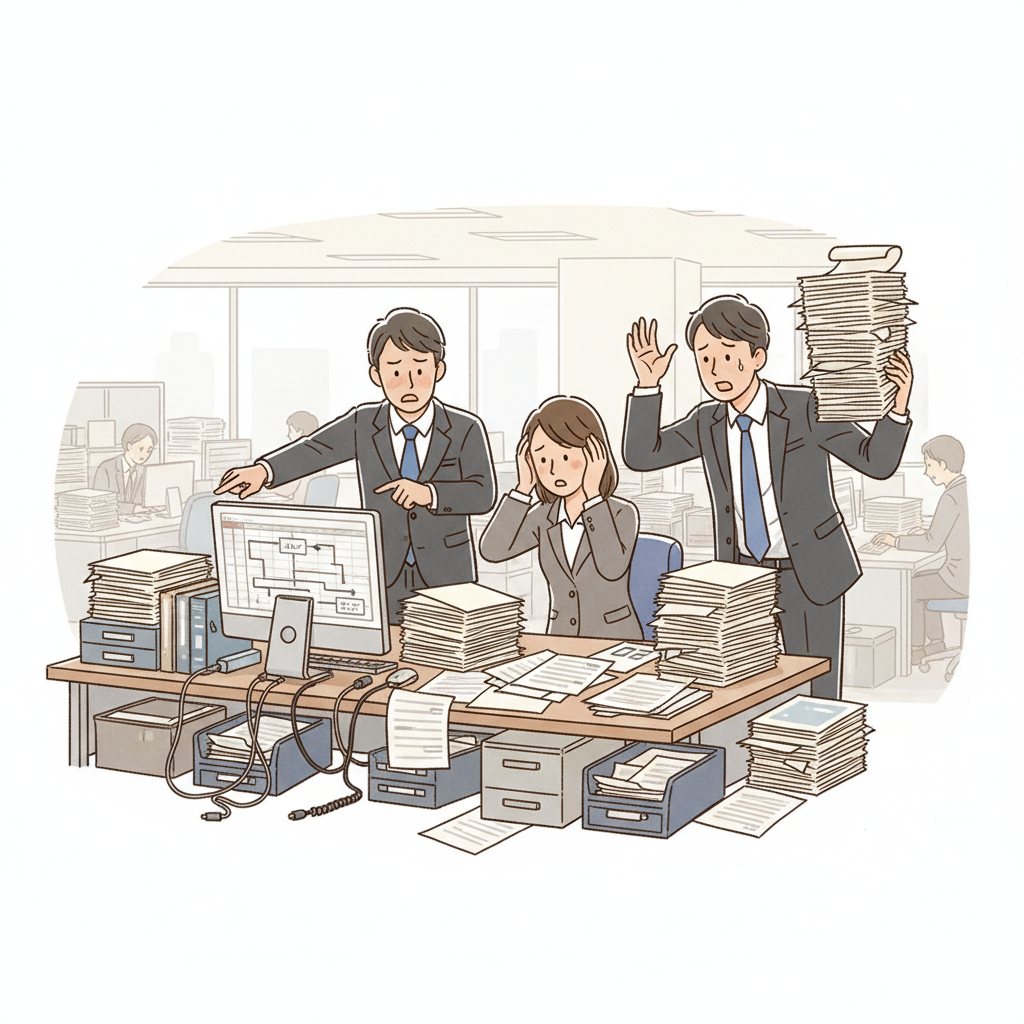 課題シーンのイラスト