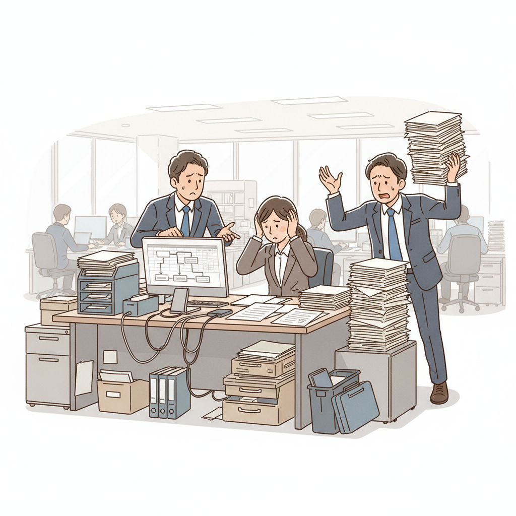課題シーンのイラスト