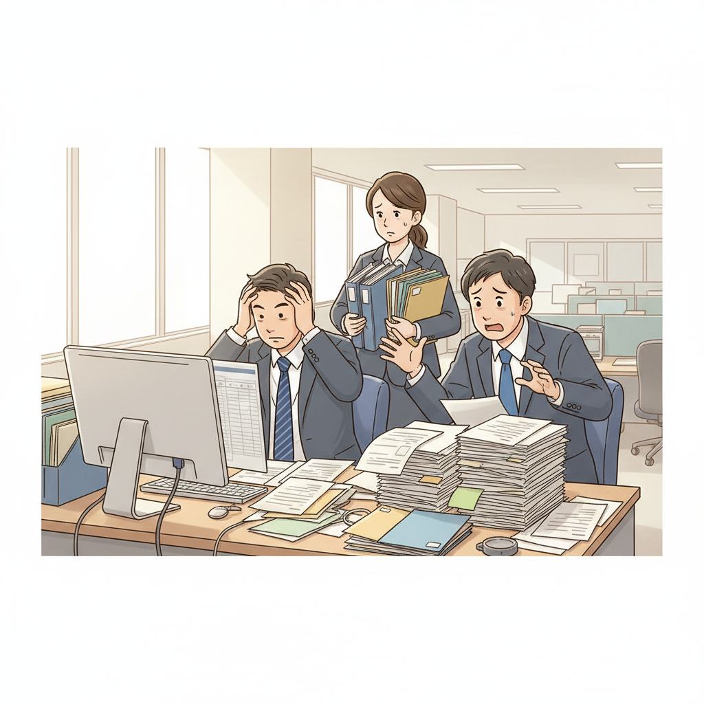 課題シーンのイラスト
