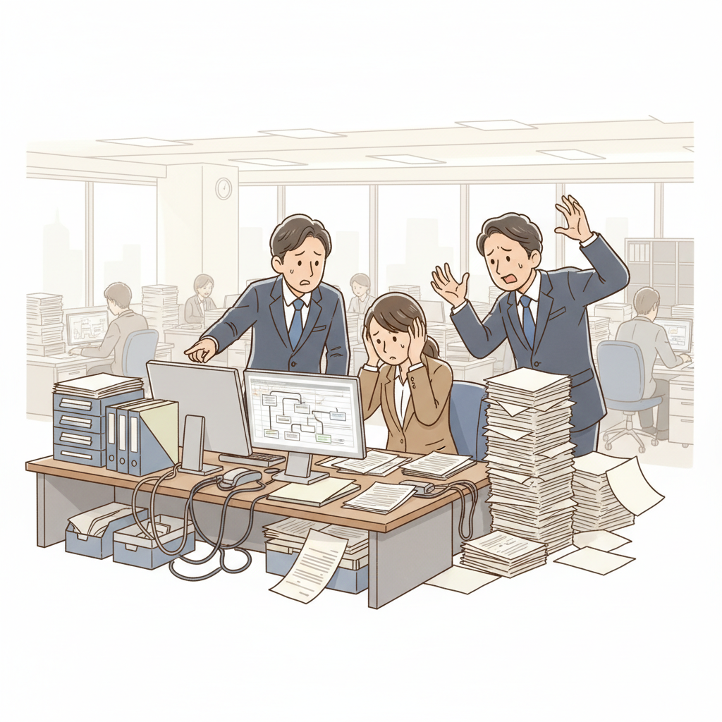 課題シーンのイラスト